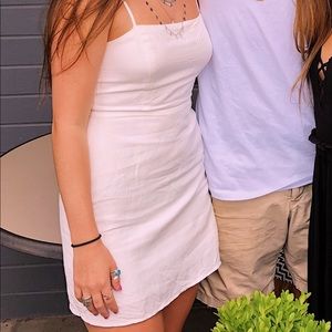White mini dress